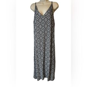 SeaFolly Australia Women's Small Sleeveless Black‎ White Tribal Boho Maxi Dress